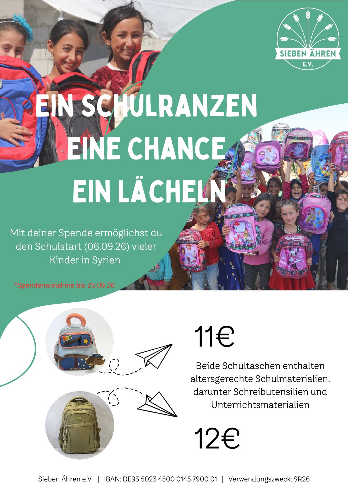 Ein Schulranzen. Eine Chance. Ein Lächeln